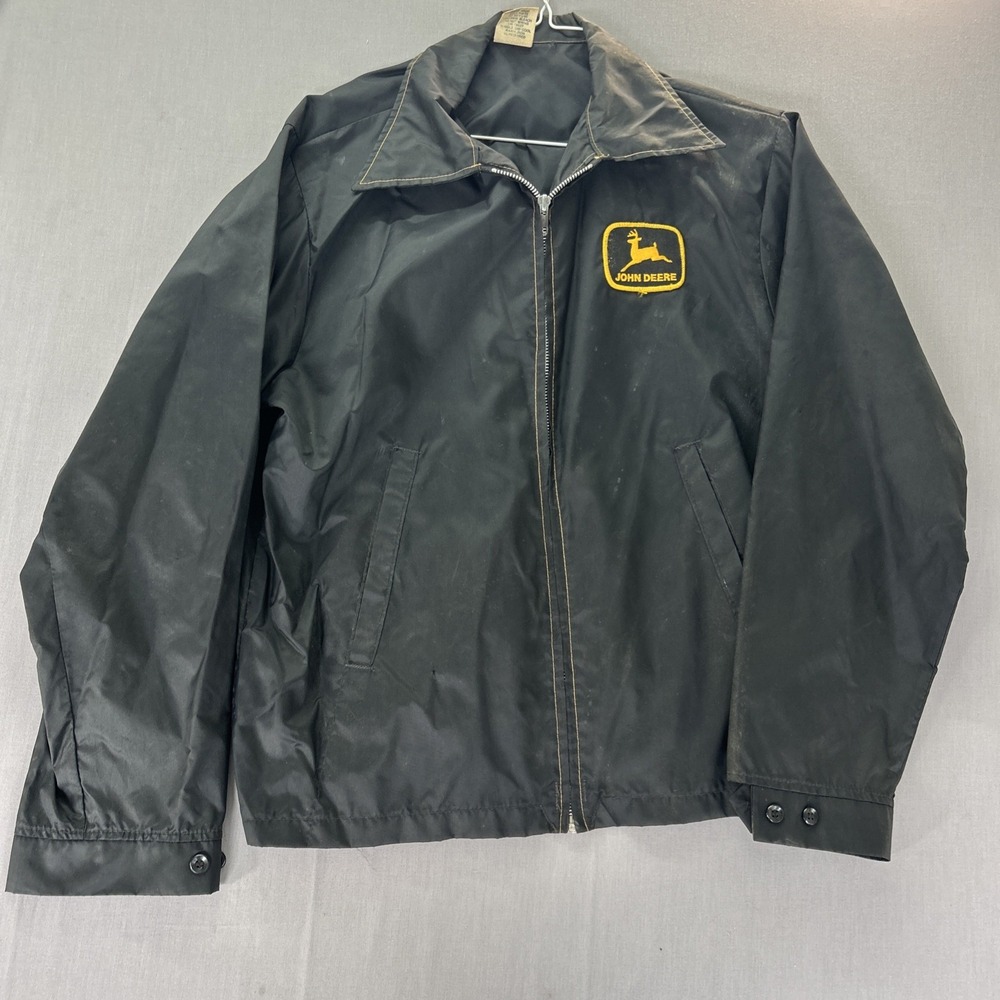 Vintage 70s John Deere Falling Deer Jacket Cap'n Jac PRIDE Zipper Medium